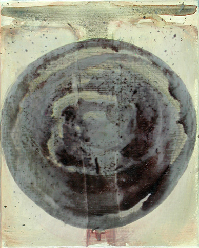 Nikola Dimitrov, Jupiter, Acryl, Öl und Tusche auf Papier auf Keilrahmen, 25 x 20 cm